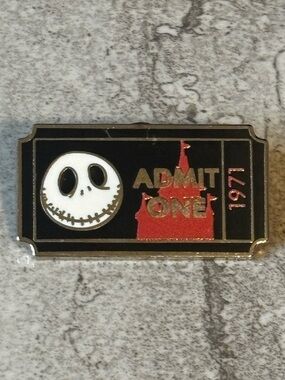 1971 Jack Skellington Admit One WDW Ticket Pin Nightmare Before Christmas